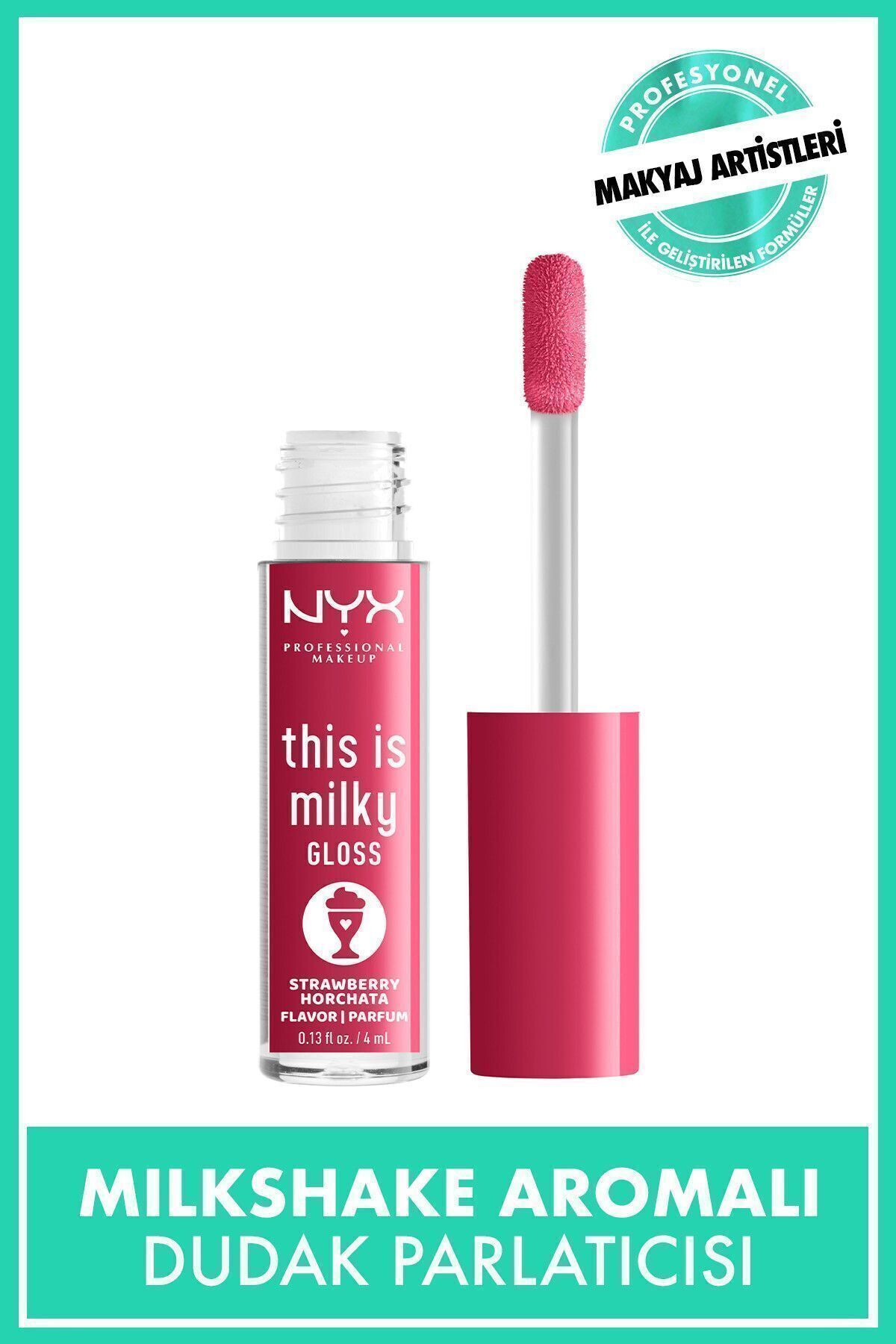 NYX Professional Makeup This Is Milky Gloss Dudak Parlatıcısı - Strawberry Horchata