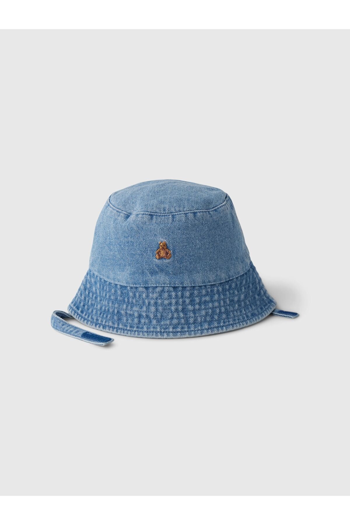 GAP Erkek Bebek Mavi Brannan Bear İşlemeli Bucket Denim Şapka