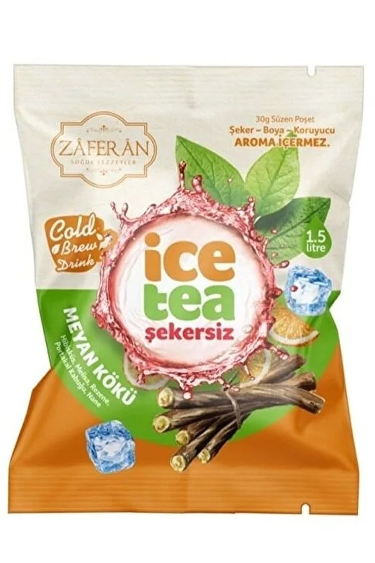 Zaferan Türk Şerbetleri Ice Tea Meyan Köklü 1.5 Lt. Soğuk Çay