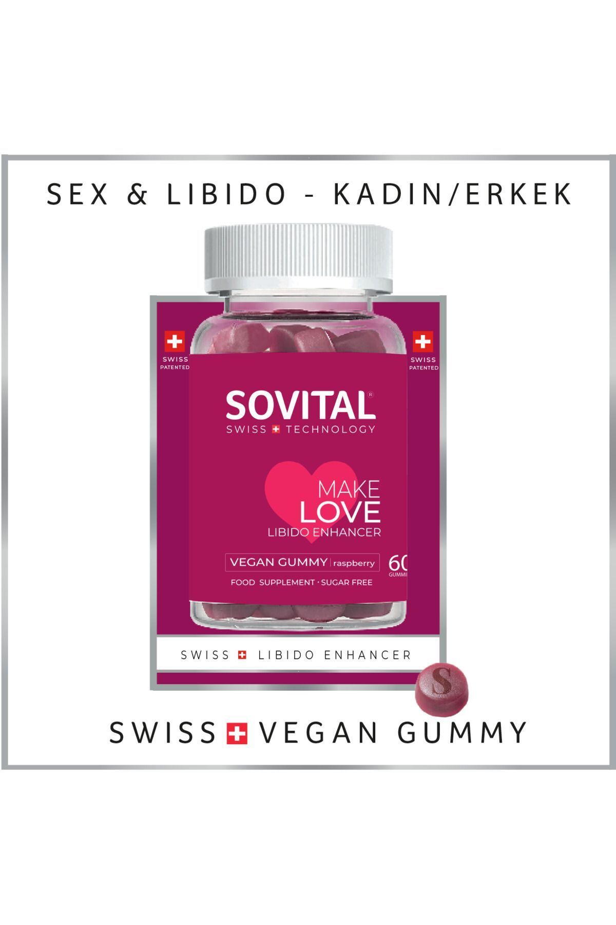 SOVITAL Make Love Libido Kadın Erkek 60 Vegan Gummy