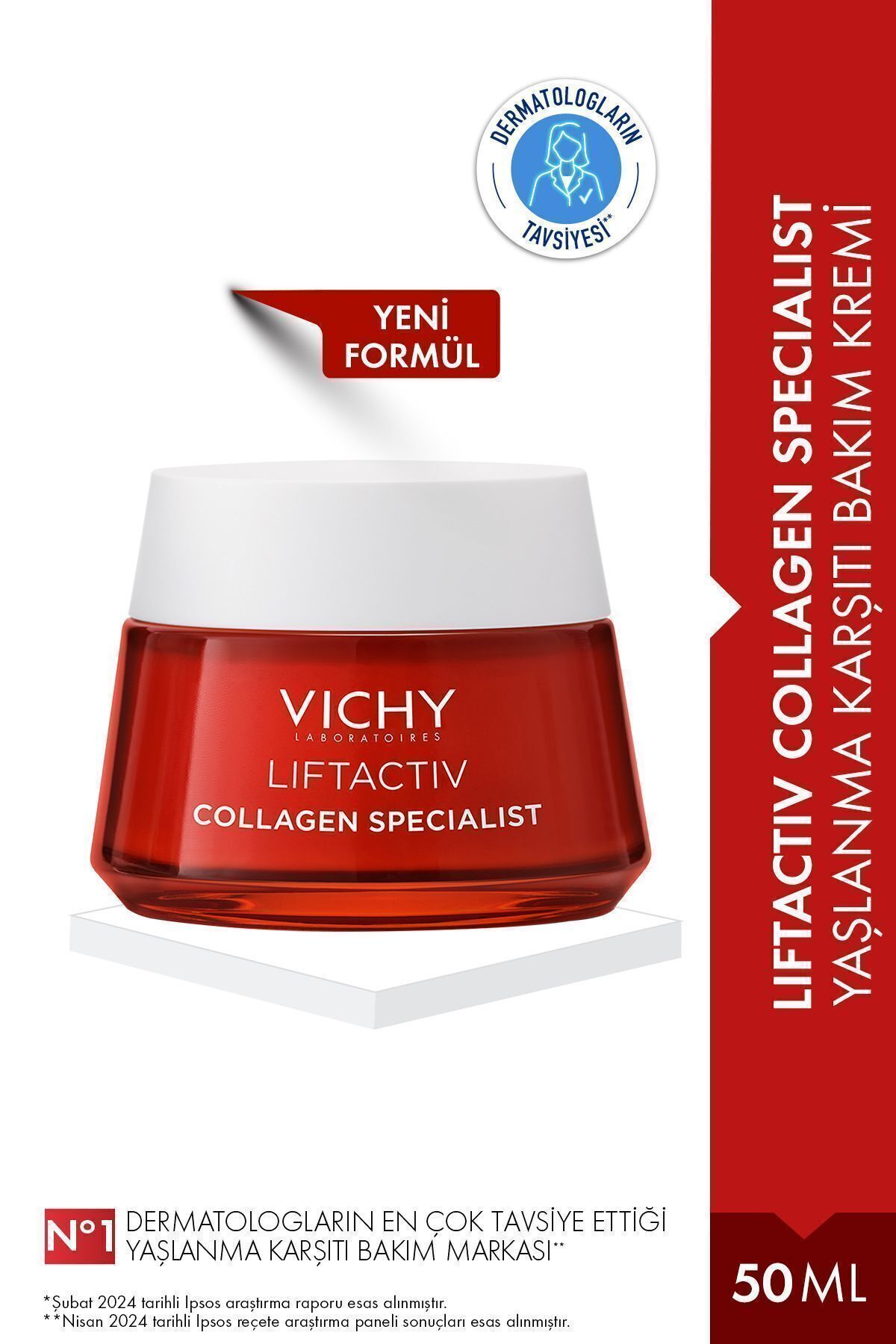 Vichy Liftactiv Collagen Specialist Yaşlanma ve Kırışıklık Karşıtı Kolajen Krem 50 ML