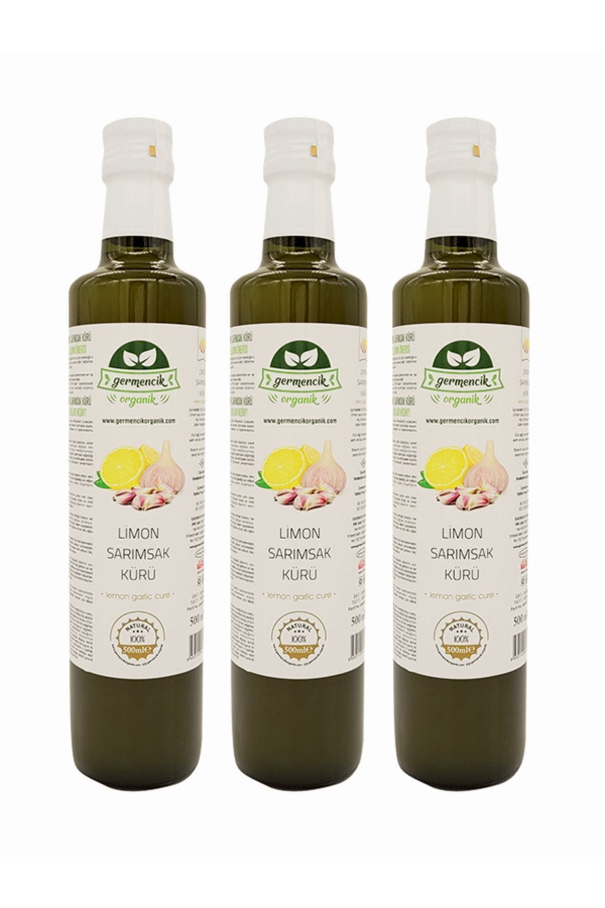 Germencik Organik Limon Sarımsak Kürü 500 Ml 3 Adet 500 Ml X3