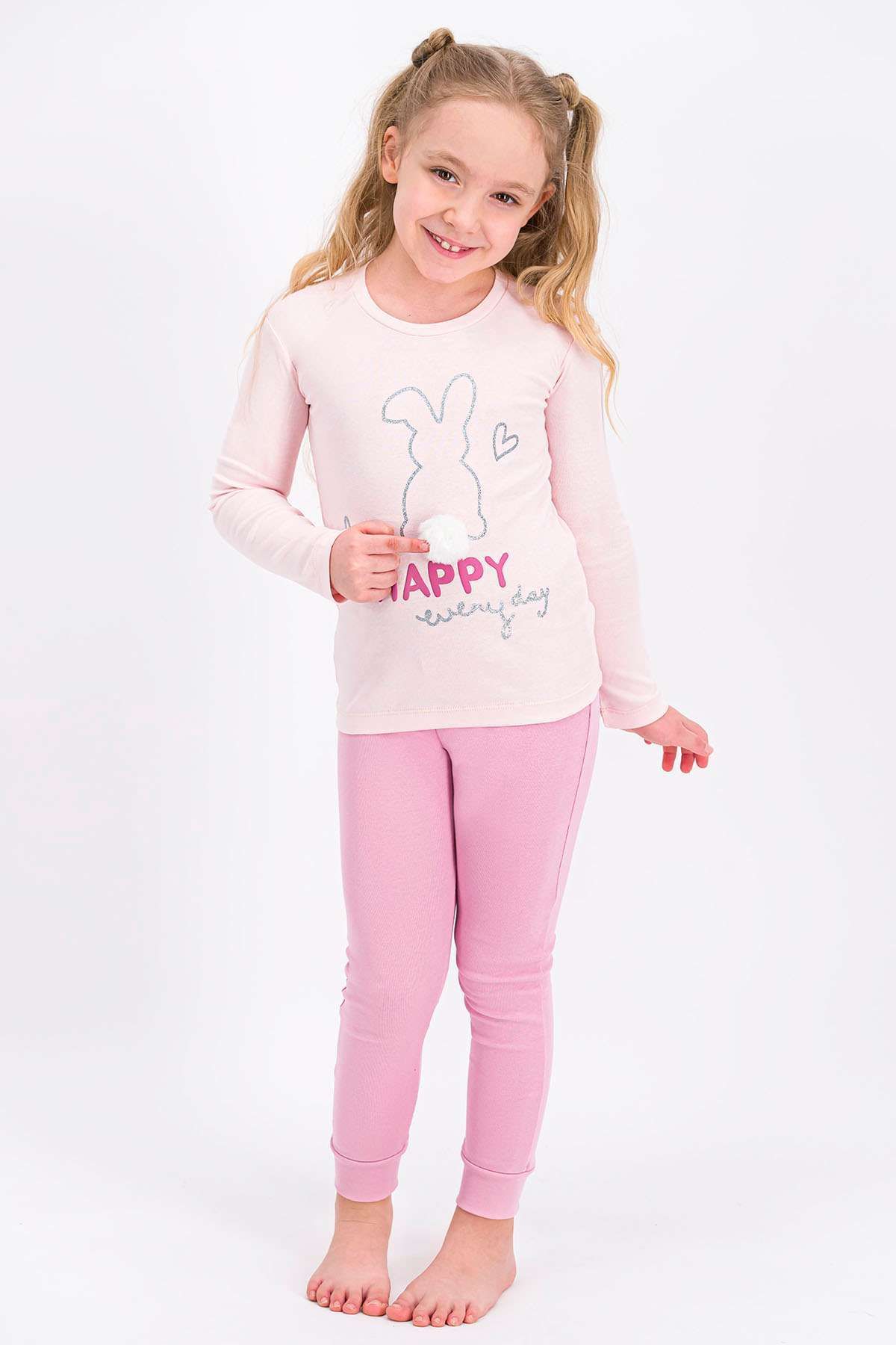 Rolypoly Rolypoly Be Happy Everyday Tozsomon Kız Çocuk Pijama Takımı
