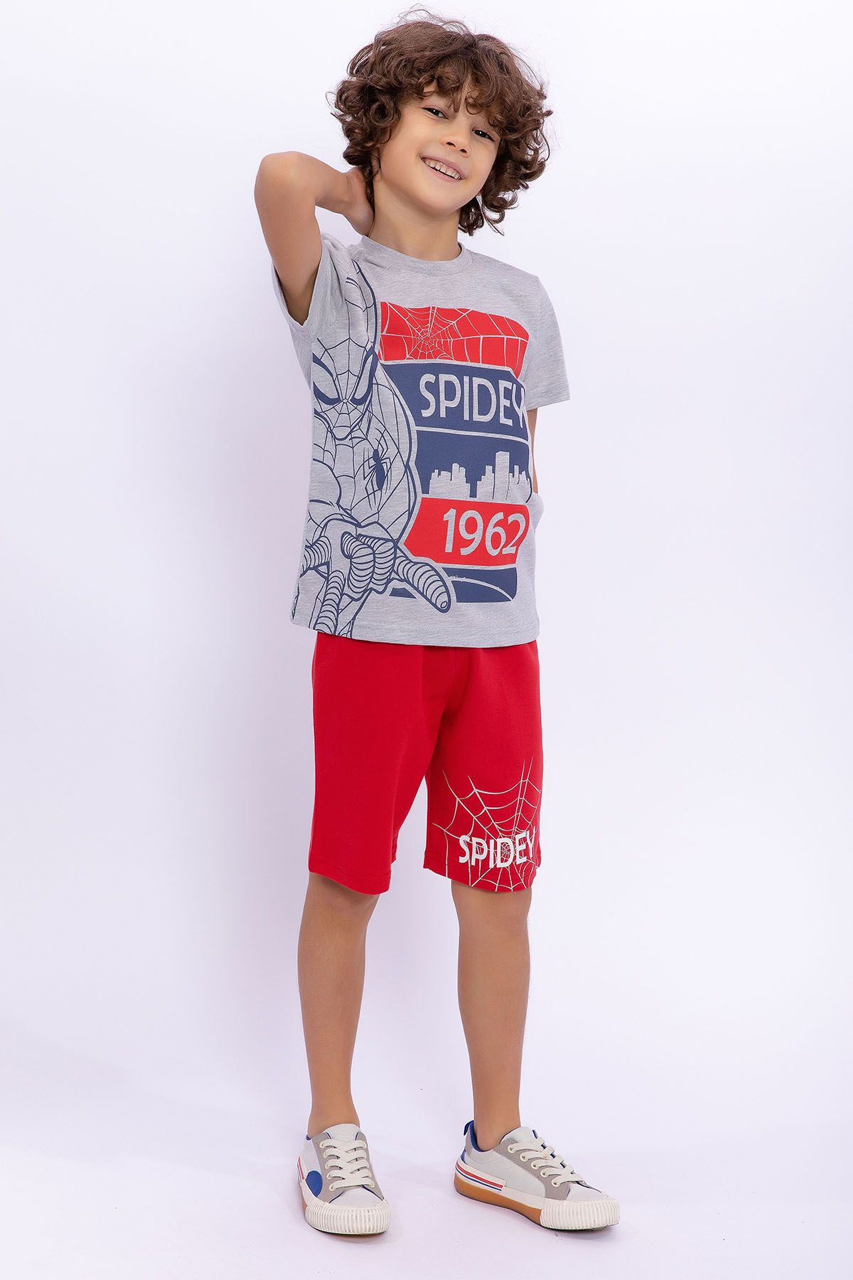 Spiderman Lisanslı Spidey Grimelanj Erkek Çocuk Bermuda Takım
