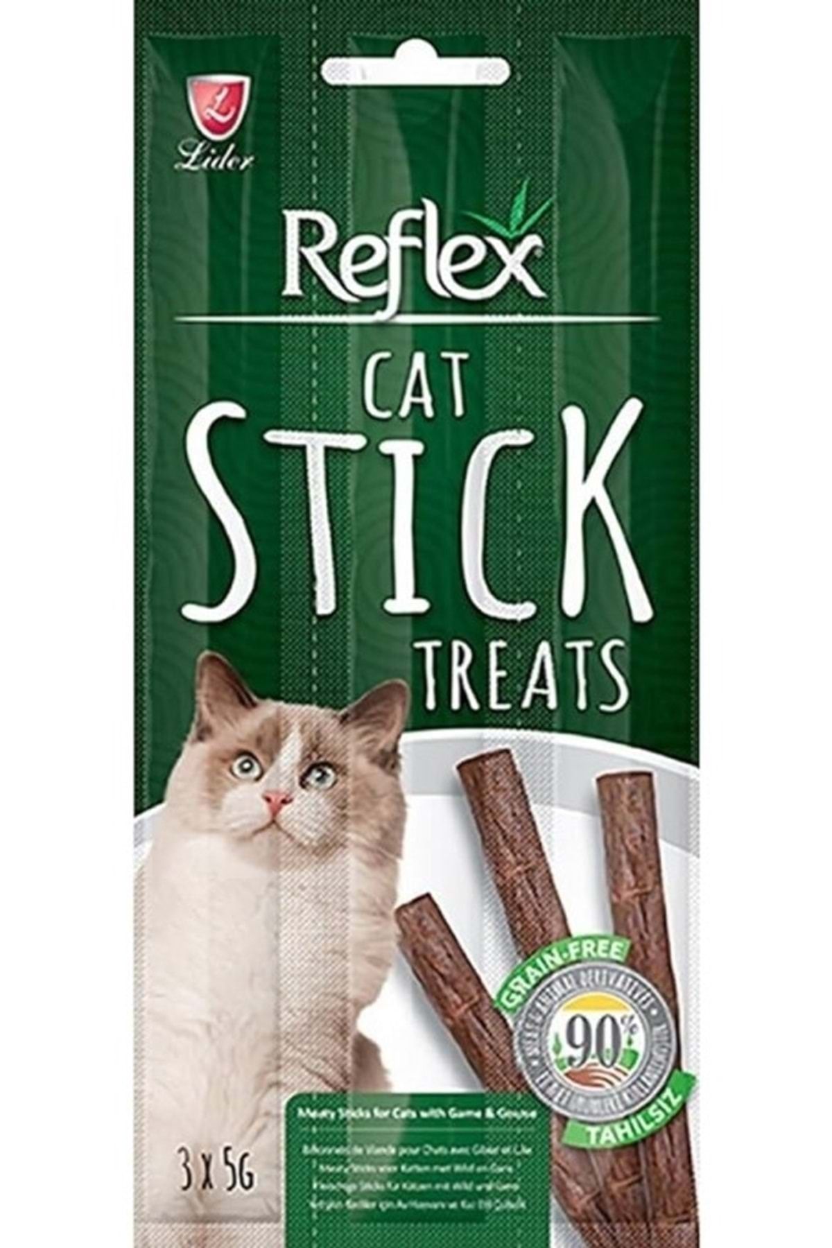Reflex Av Hayvanlı Ve Kaz Etli Stick 5 gr 3'lü Kedi Ödül Çubuğu