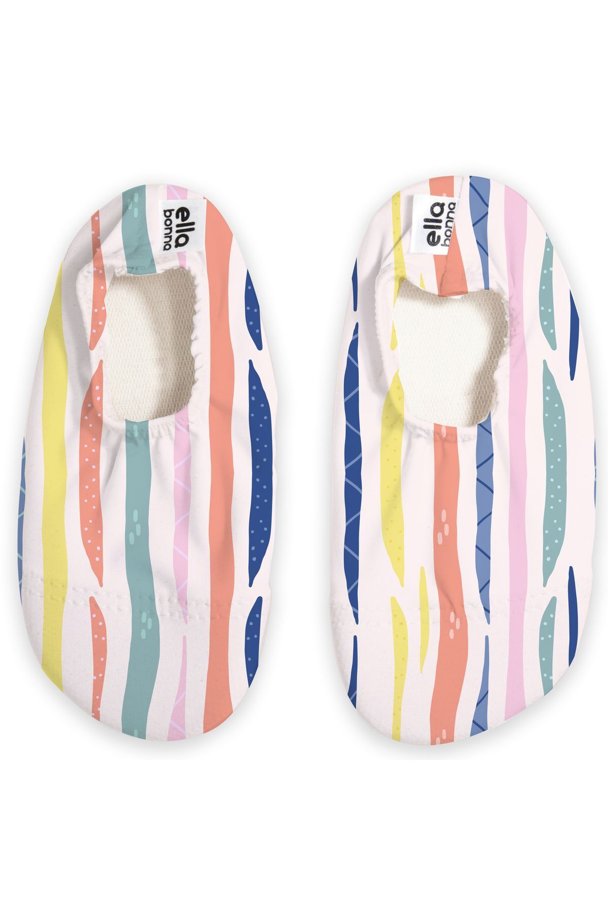 Ella Bonna Kaydırmaz Taban Unisex Bebek Çocuk Deniz Ayakkabısı Havuz Patiği  Renki Çizgiler