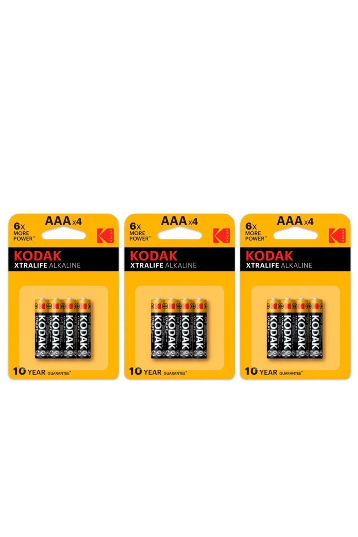 Kodak Xtralife Alkalin (3x4) 12 Adet - Alkalin ince Pil - Ekonomik Paket