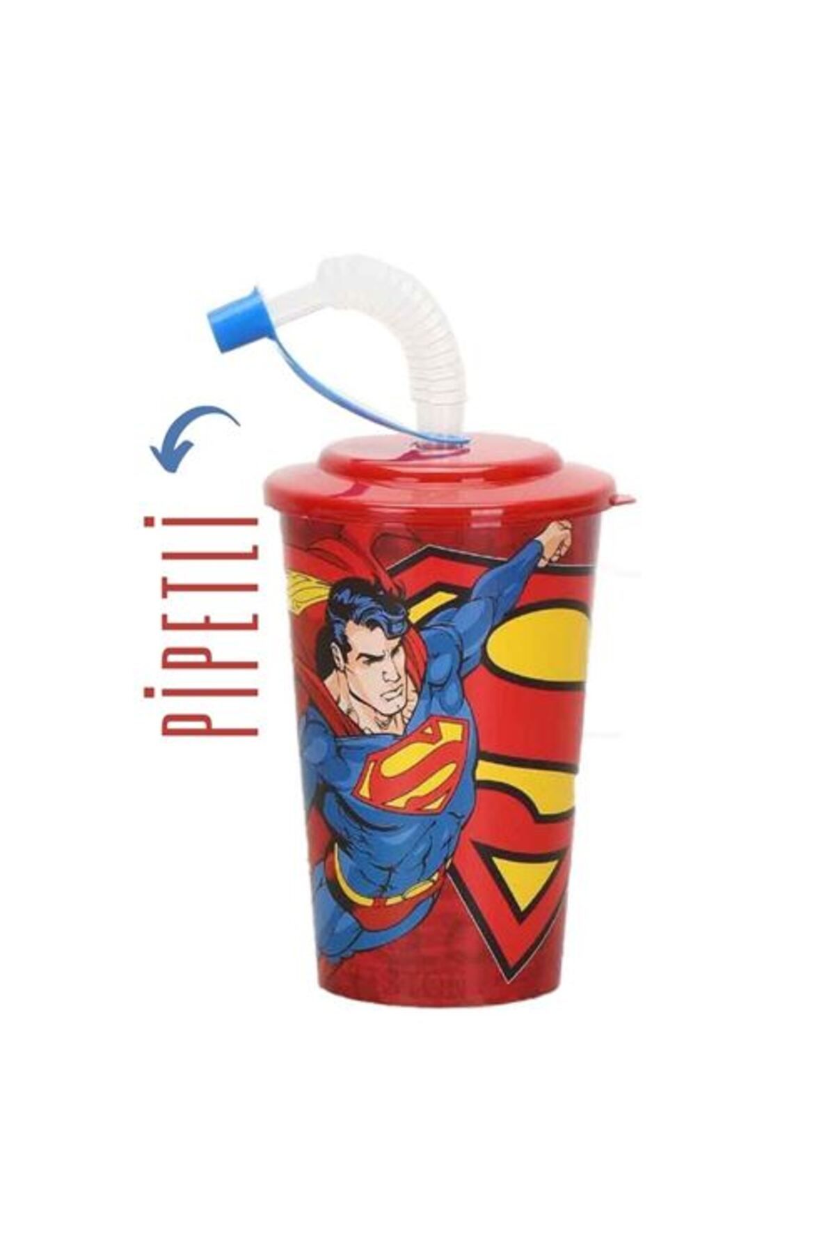 arzela Pipetli Superman Lisanlı Çocuk Bardağı 717216