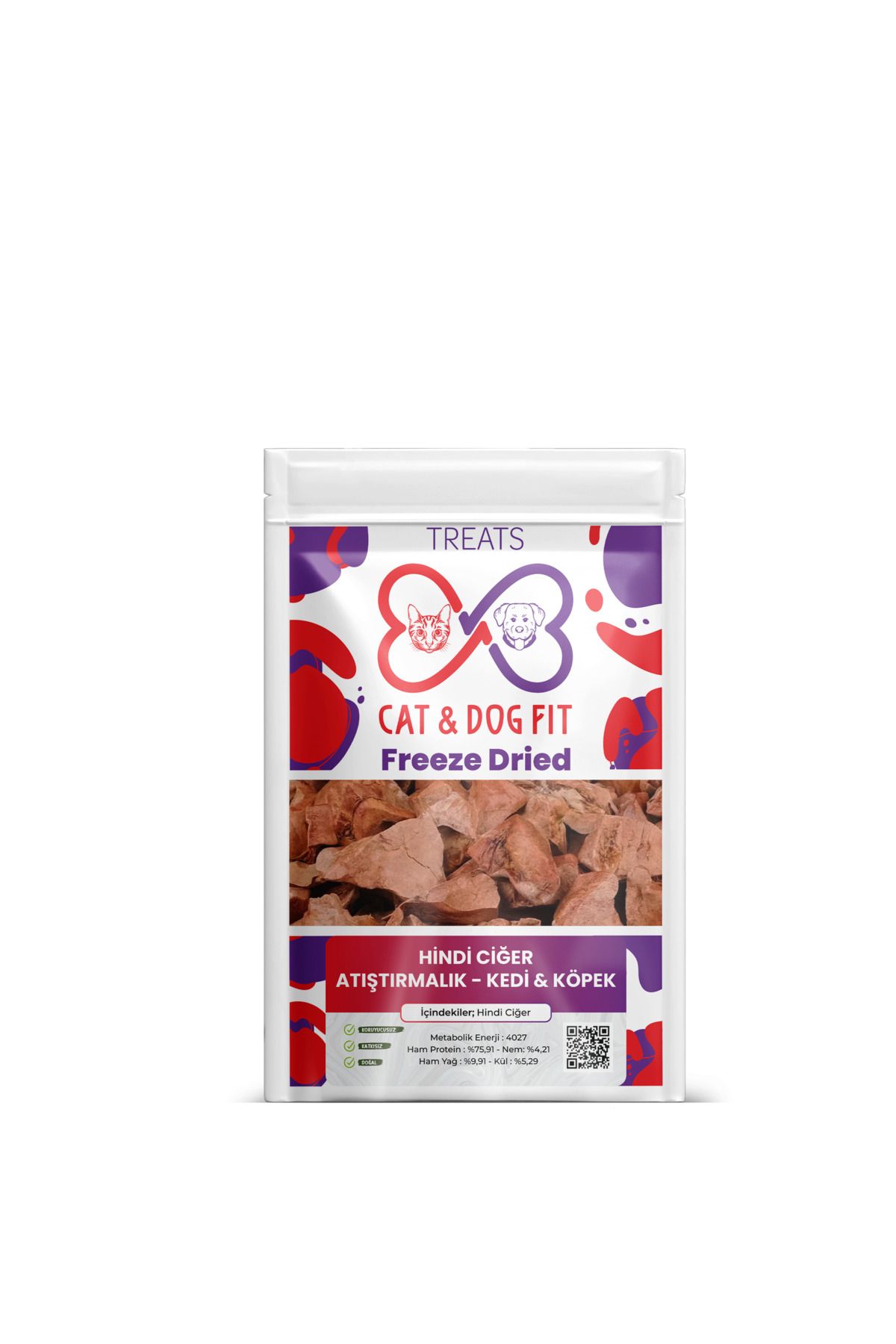 cat & dog fit Freeze-Dried Hindi Ciğer Köpek Ödül Maması