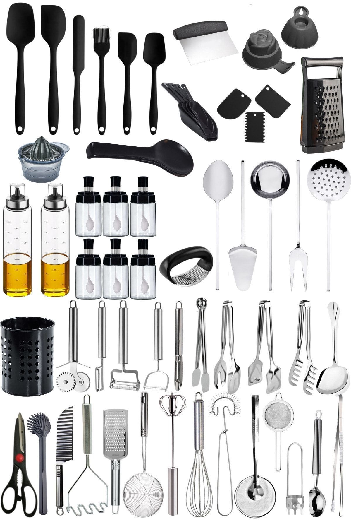 Mirilliahome Silikon Spatula Seti - Mutfak Için Yüksek Isıya Dayanıklı Spatulalar - Mutfak Tamamlayıcı Set