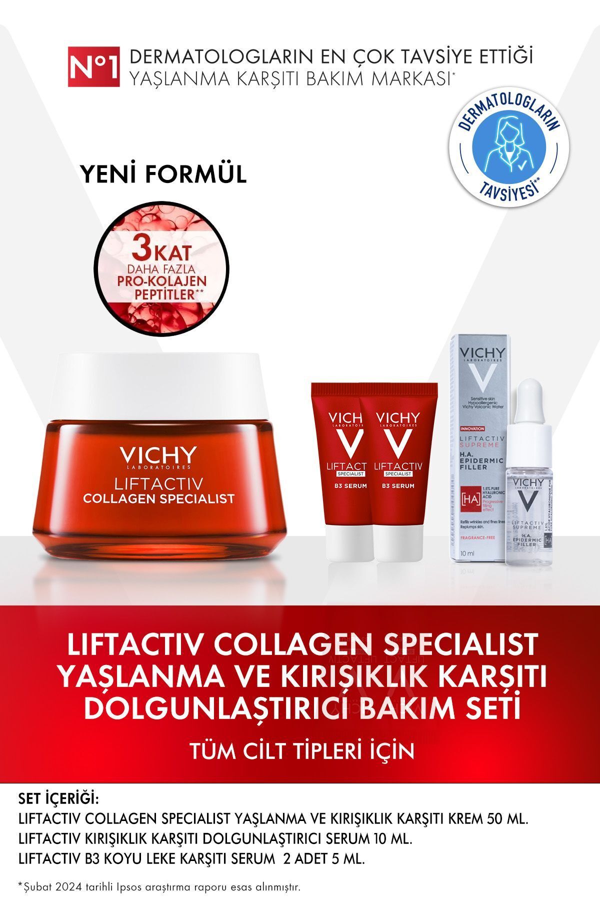 Vichy Liftactiv Collagen Specialist Kırışıklık Karşıtı Kolajen Seti