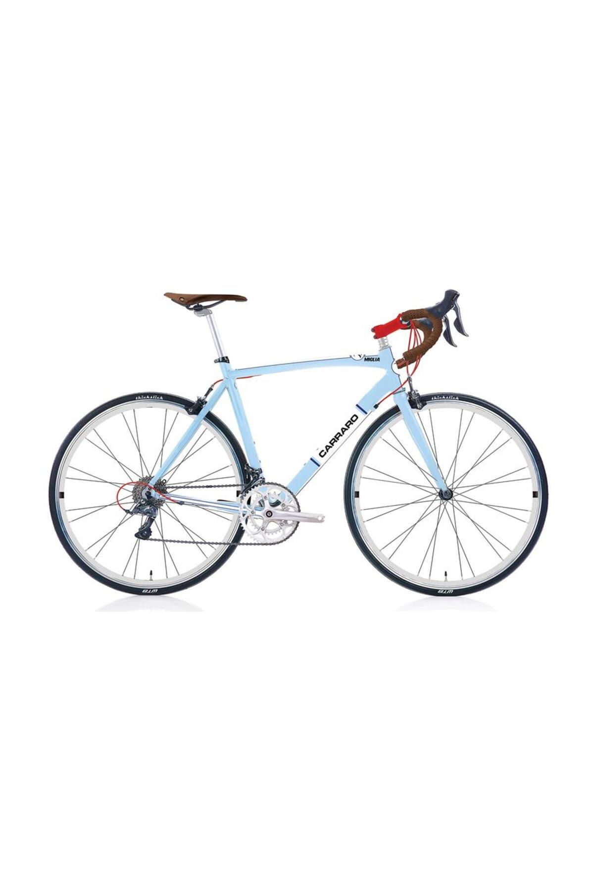 Carraro Mıglıa Erkek Yarış Bisikleti 560h V 28 Jant 16 Vites Açık Mavi Beyaz Kırmızı Koyu Mavi