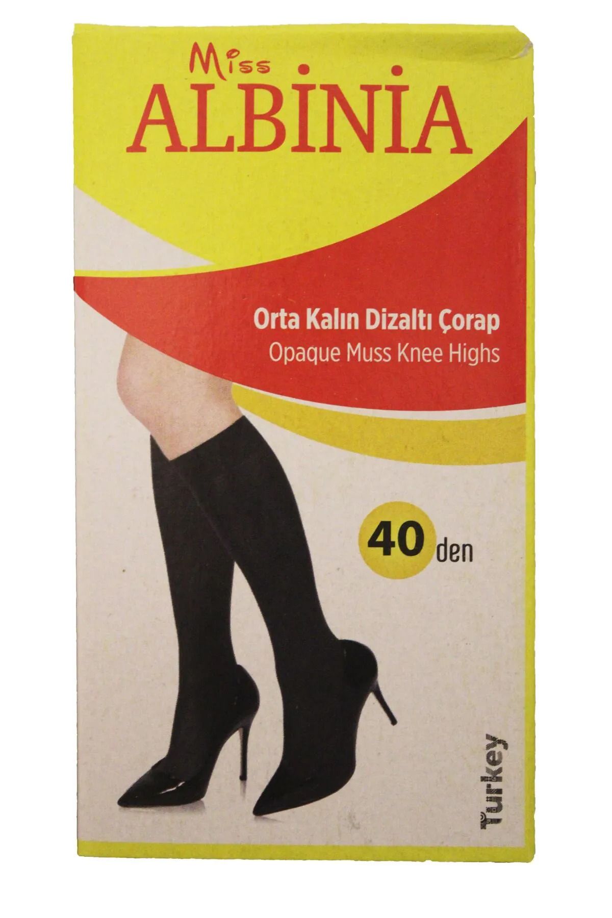ORAL Albinia Kadın Orta Dizaltı Çorap 40 Denye 500 Siyah Standart / 5 Adet