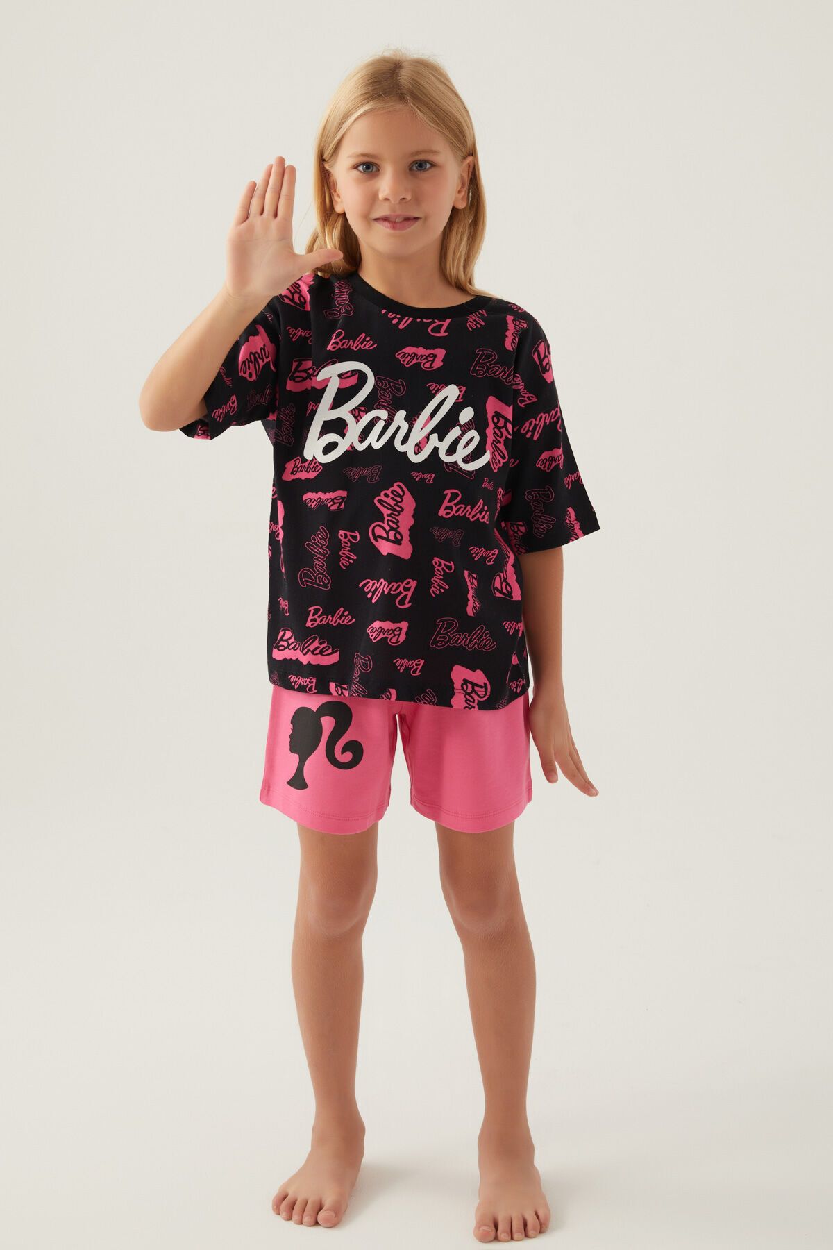 Barbie Kız Çocuk Şort Takım