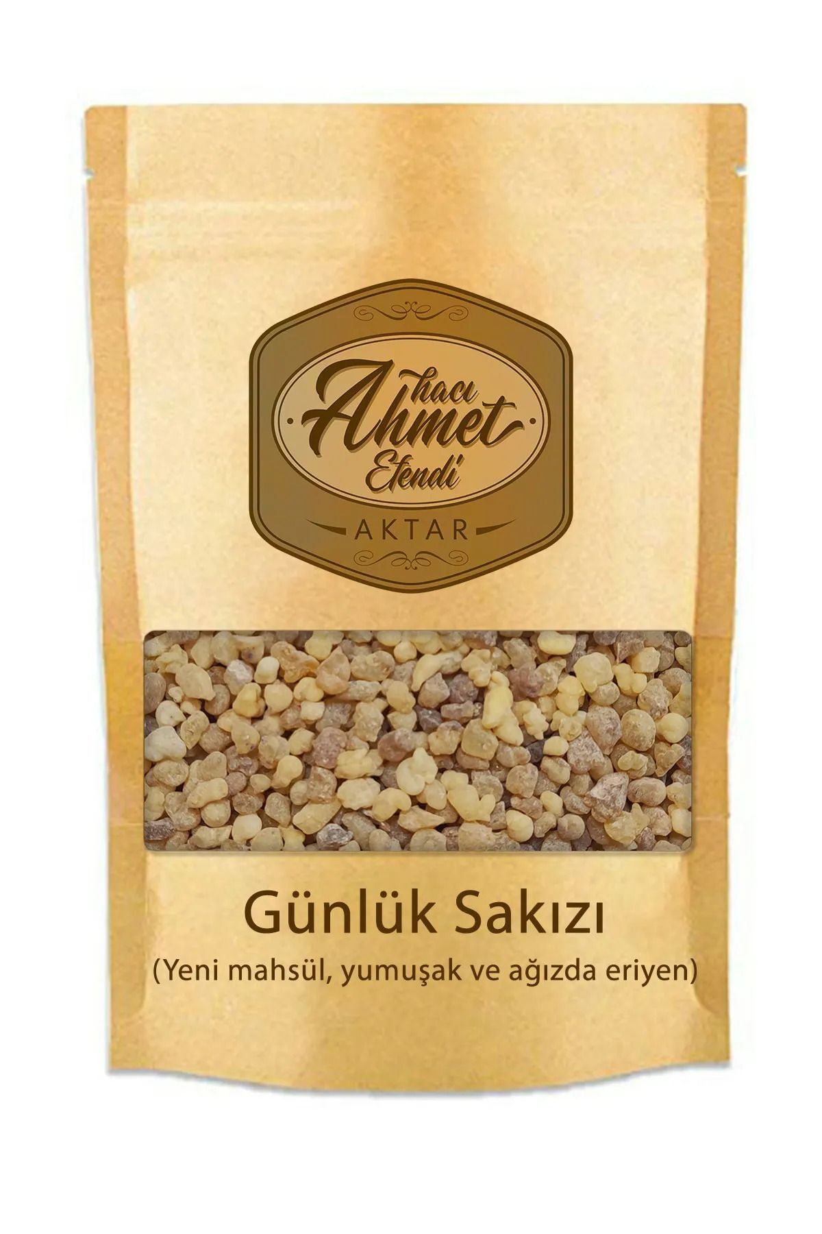 Hacı Ahmet Efendi Günlük Sakızı 100 gr (AK GÜNLÜK) Yeni Mahsül & Yumuşak & Ağızda Eriyen