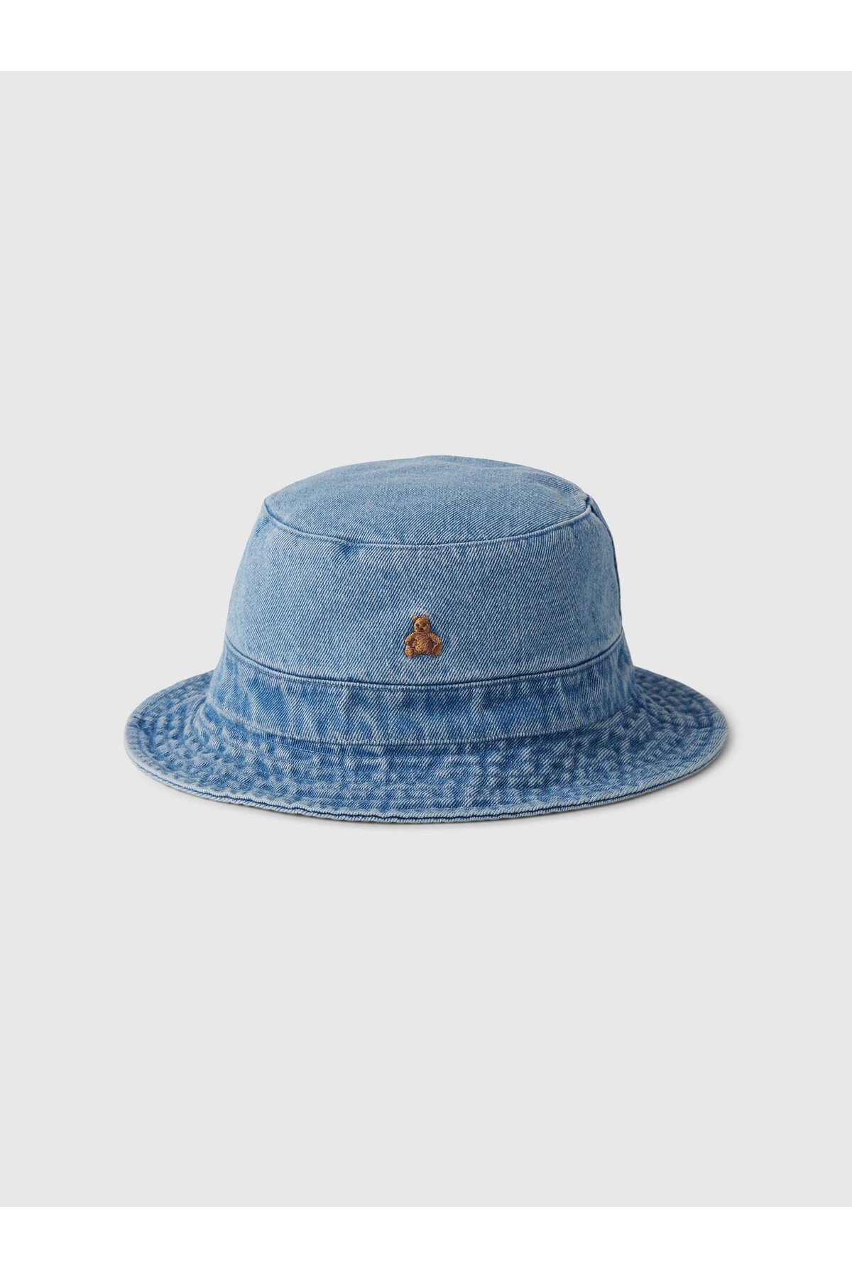 GAP Bebek Mavi Brannan Bear İşlemeli Denim Bucket Şapka
