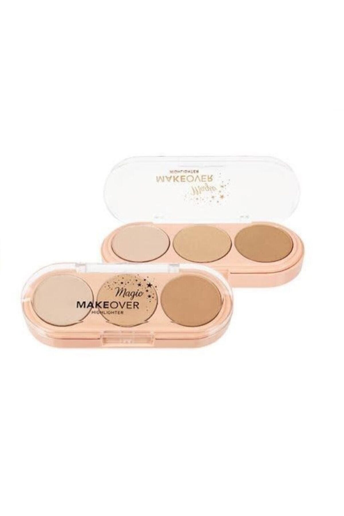 Makeover Highlighter Aydınlatıcı 3lü Palet 01