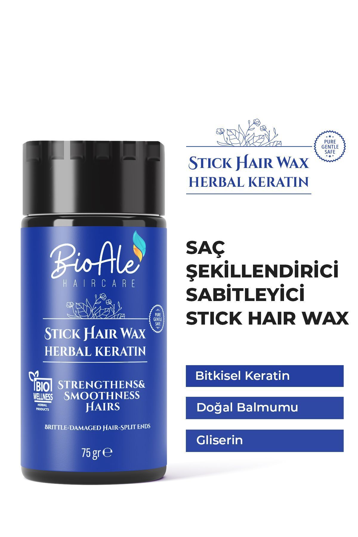 BioAle Haircare Bioale Güçlendirici Stick Wax Bitkisel Keratin 75 gr