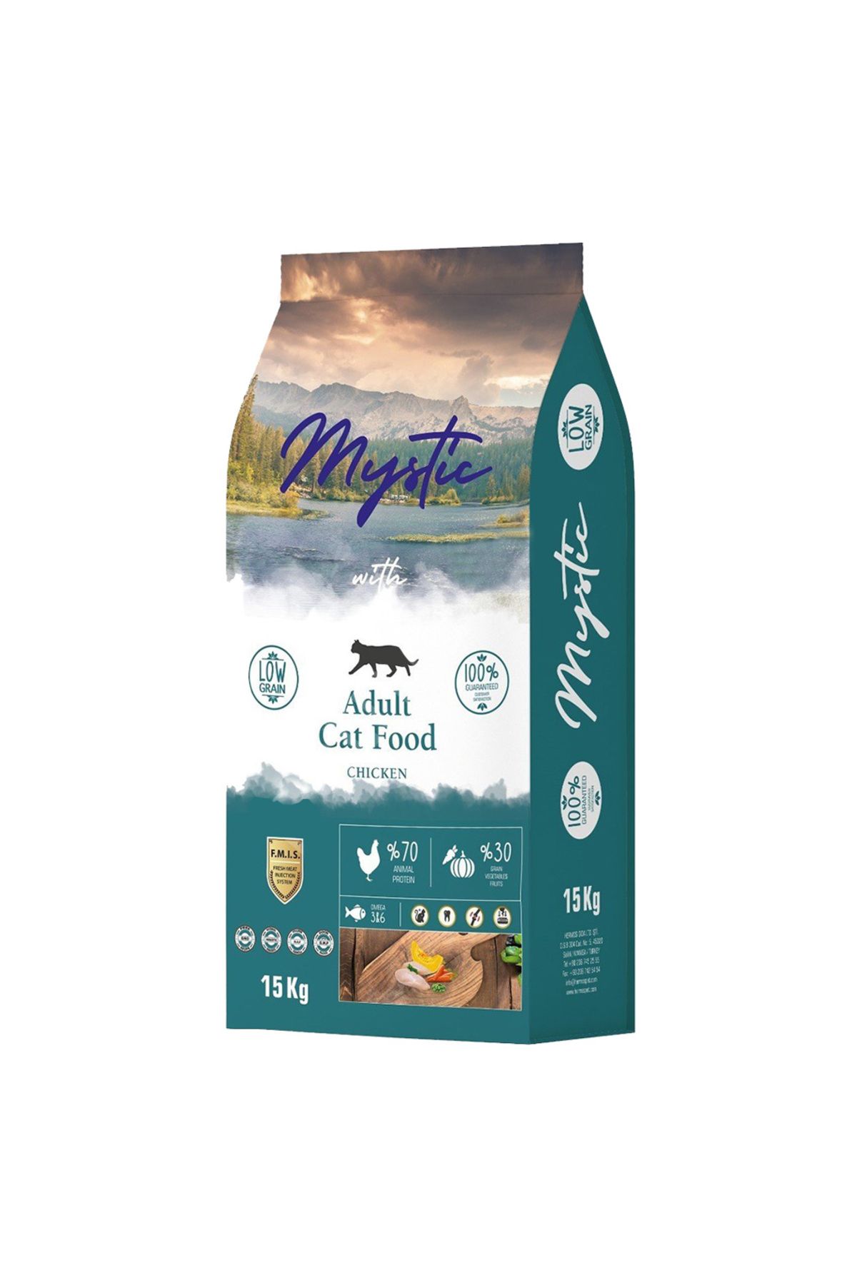 Mystic Az Tahıllı Tavuklu Yetişkin Kedi Kuru Maması 15 Kg