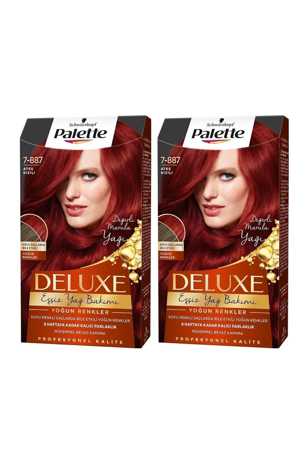 Palette Deluxe Yoğun Renkler 7-887 Ateş Kızılı X 2 Adet Saç Boyası