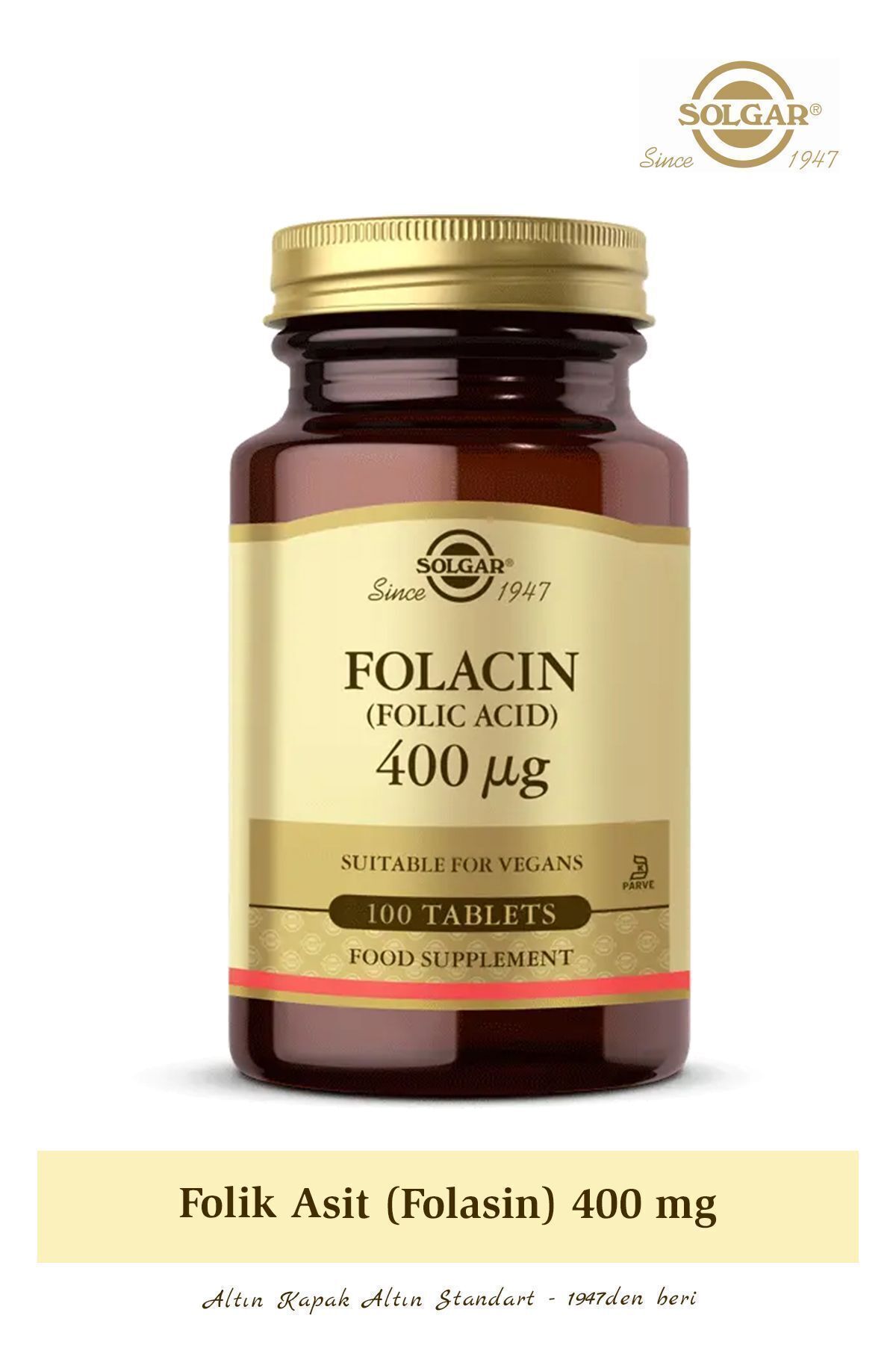 Solgar Folic Acid (folacin) 400 Mcg 100 Tablet (folik Asit )