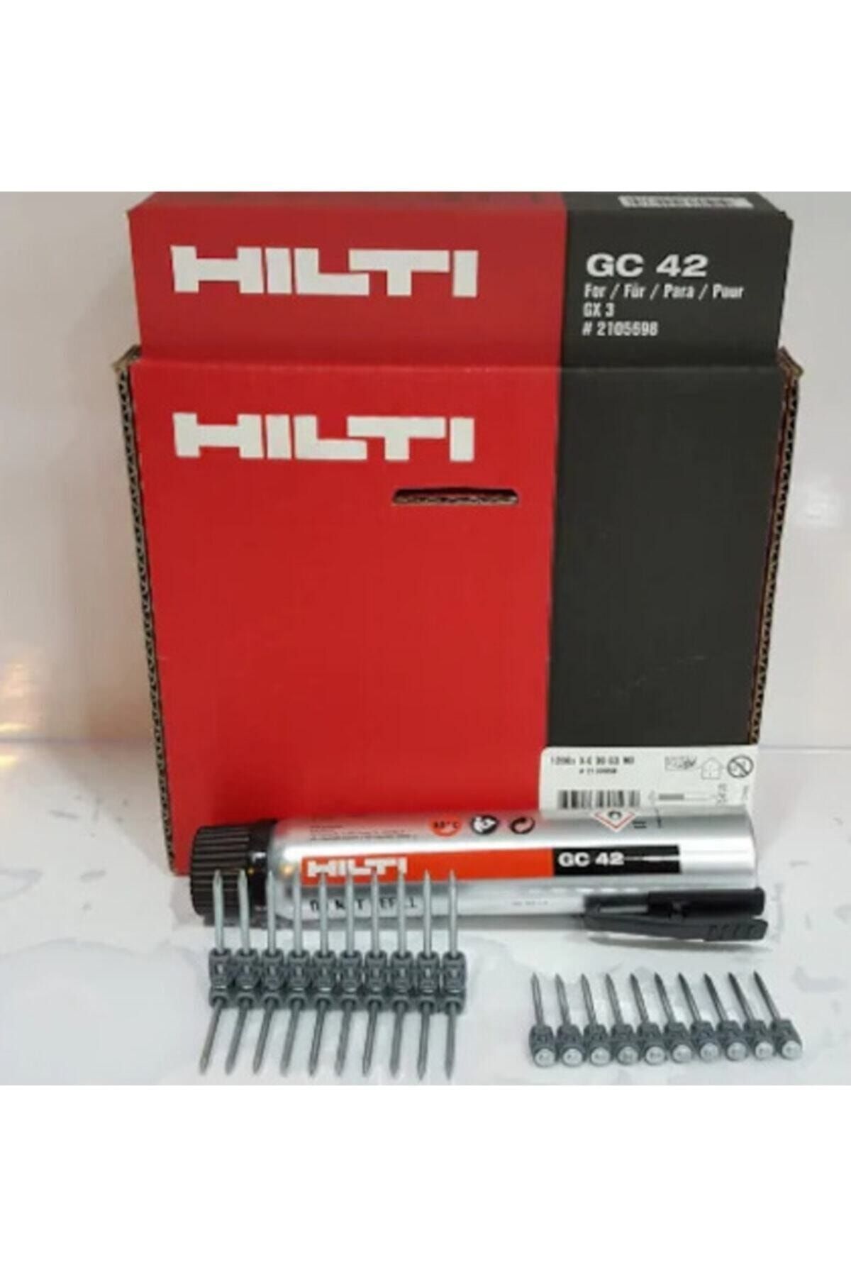 Hilti Çivi Gx3 1200 Adet Gazlı Makina Çivisi + Gc 42