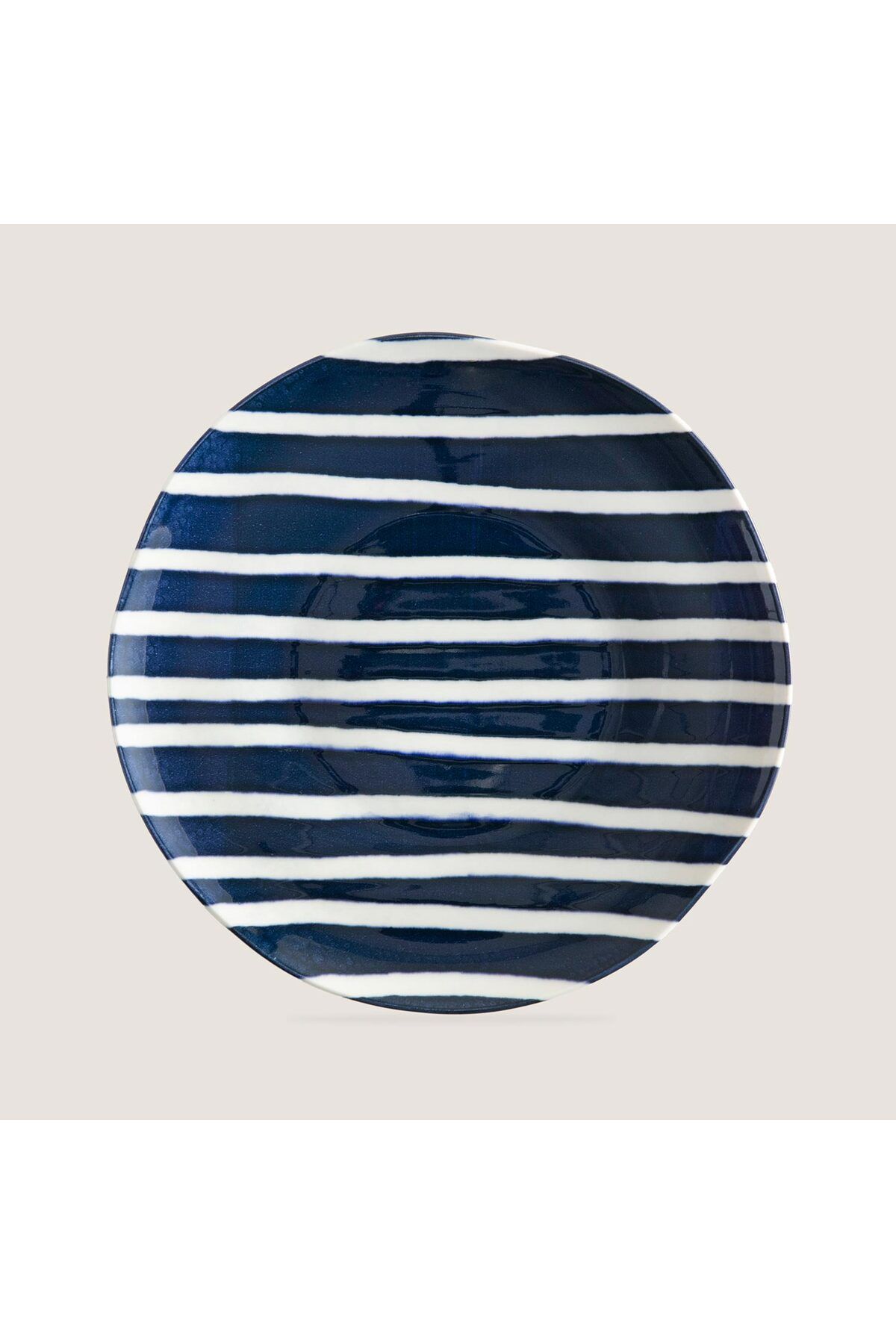 Chakra Seaside Stripe Servis Tabağı 28 Cm Mavi/Beyaz