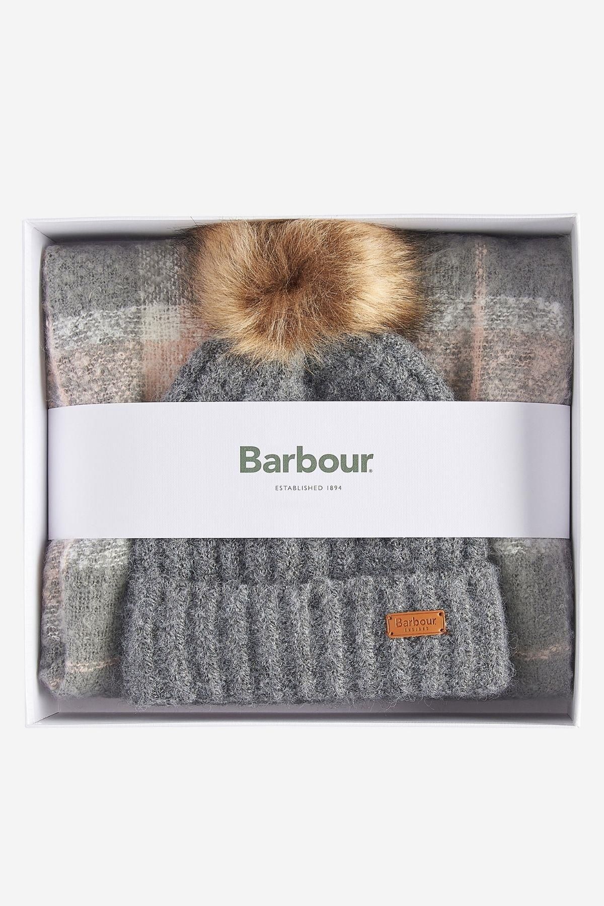 Barbour Saltburn Bere & Tartan Şal Seti Gy31 Grey Rose