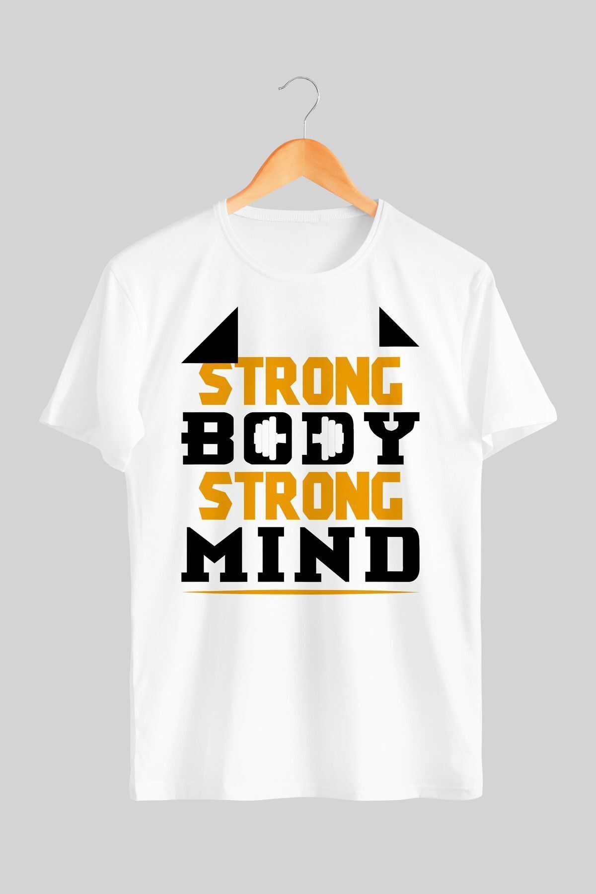 BARGAN Giyim Strong Body Strong Mind Tasarım Tshirt