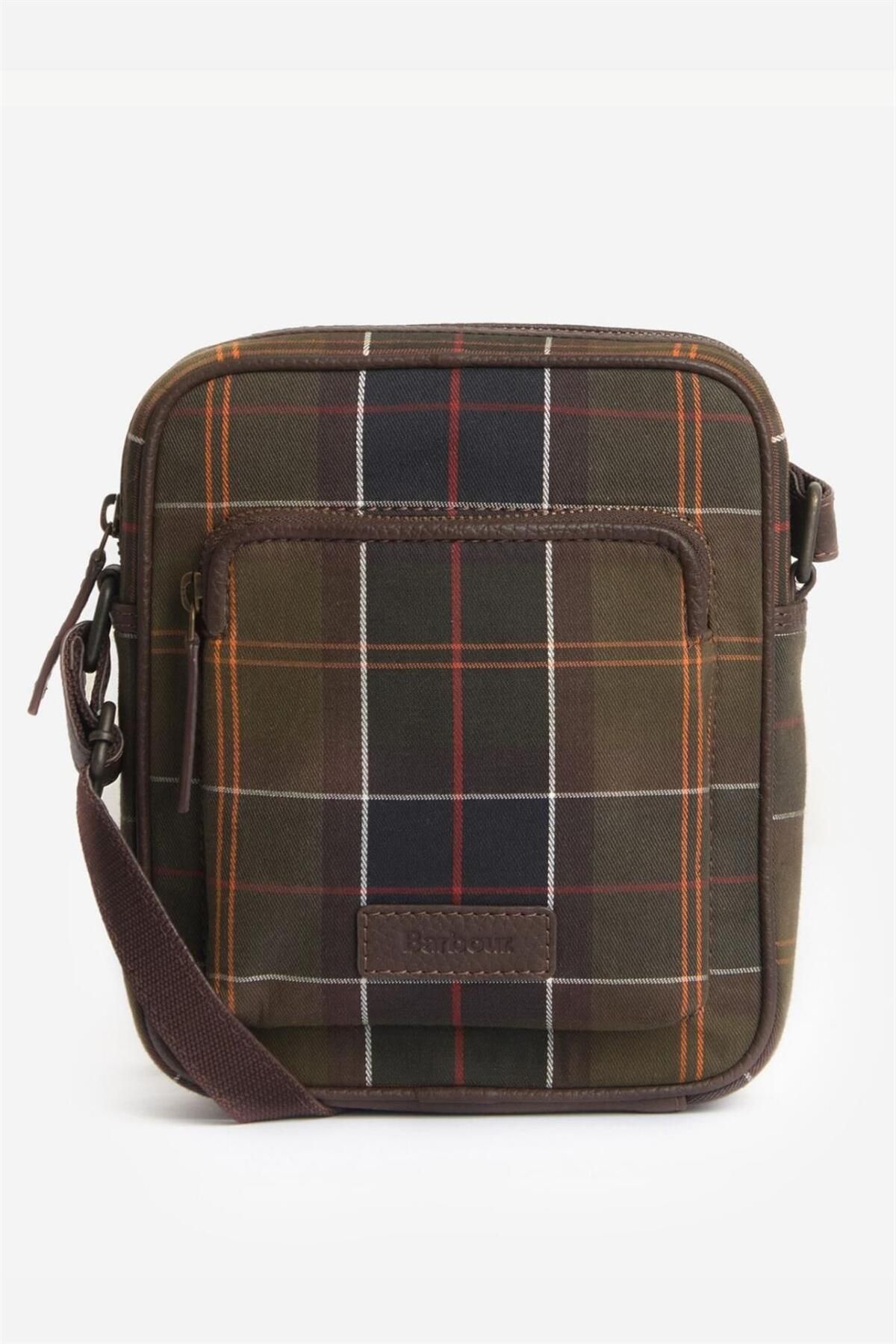 Barbour Tartan & Leather Cross Body Çanta Tn11 Classic Tartan