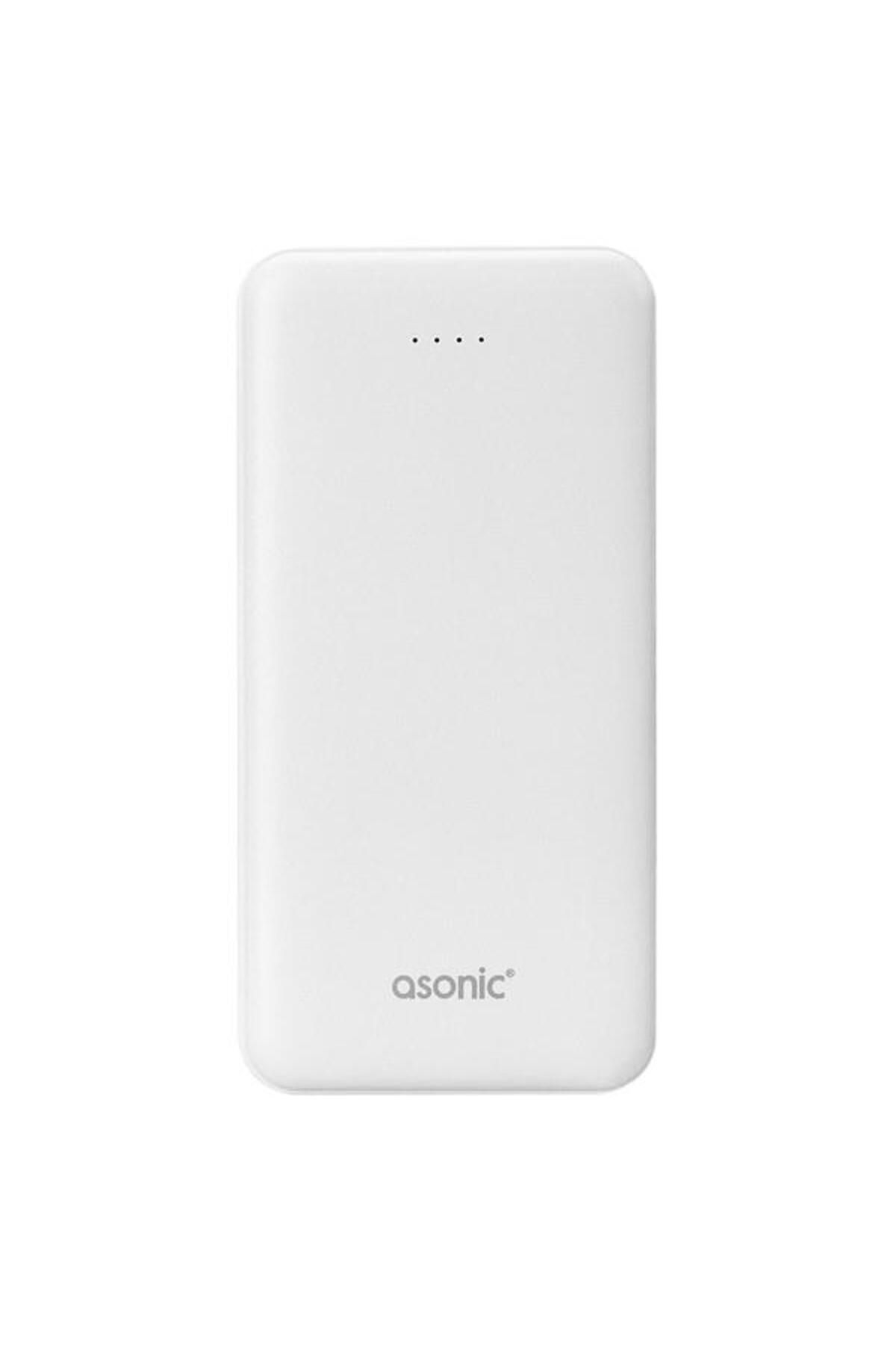 asonic As-p10 10000mah 2*usb Output Powerbank Beyaz Taşınabilir Pil Şarj Cihazı