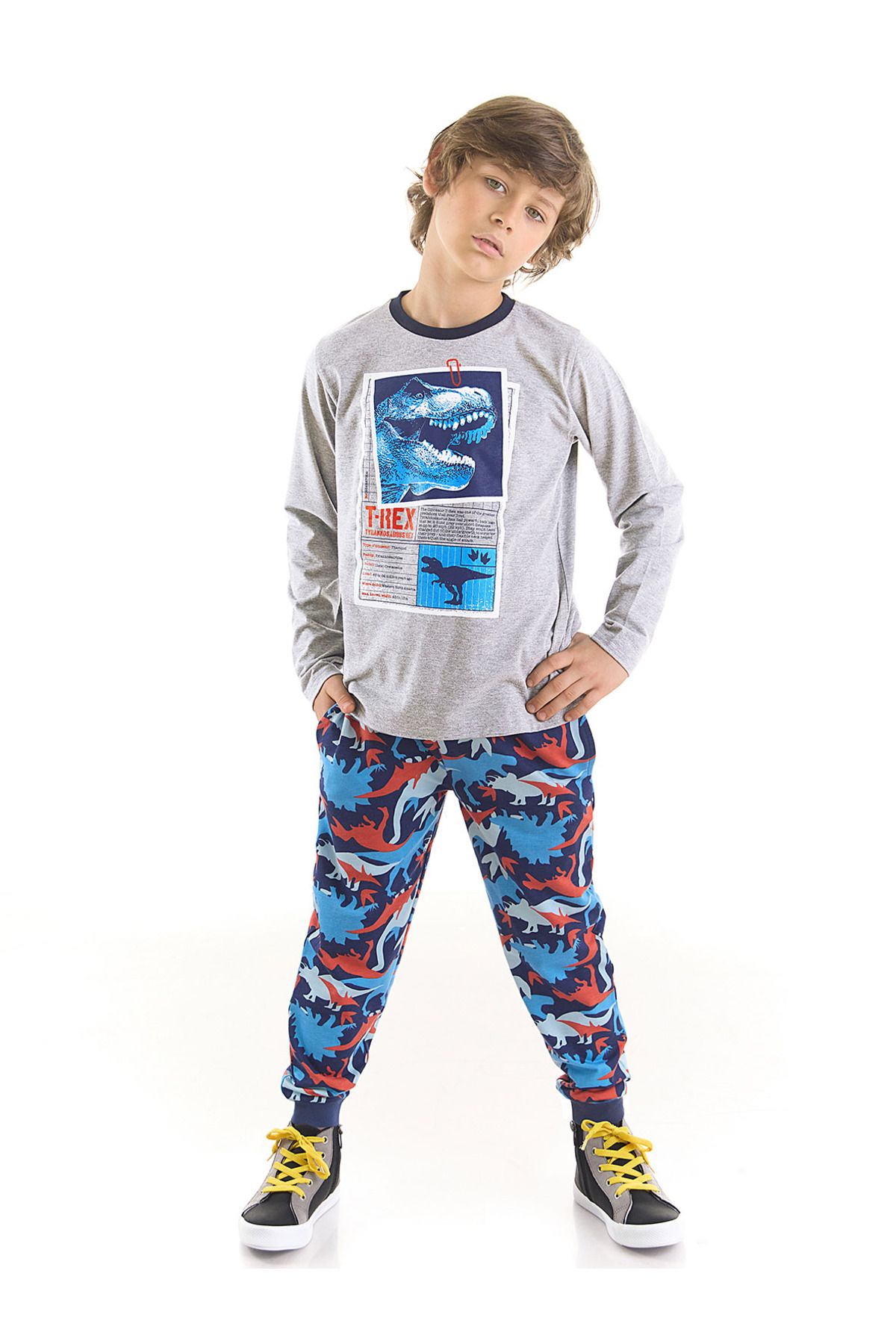 MSHB&G T-rex Info Erkek Çocuk T-shirt Pantolon Takım