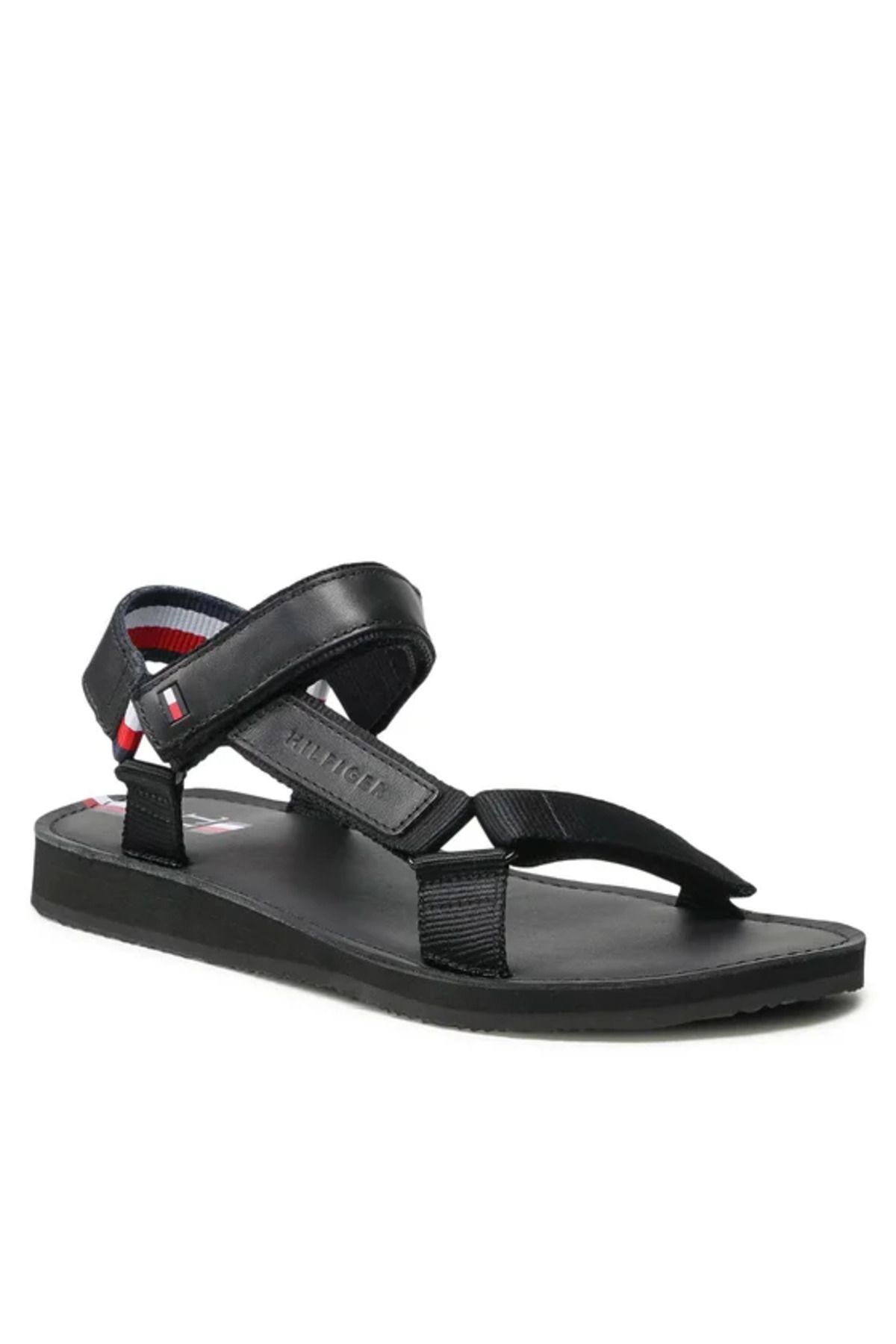 Tommy Hilfiger Erkek Th Strappy Corporate Sandal - Sandalet