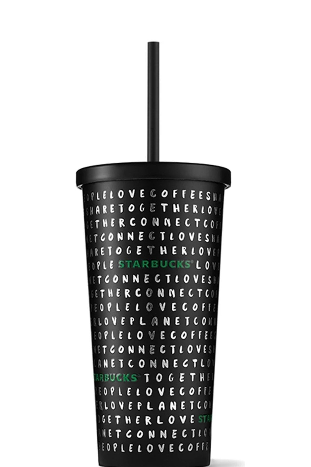 Starbucks Paslanmaz Çelik Harfli Siyah Soğuk Içecek Bardağı 473 Ml