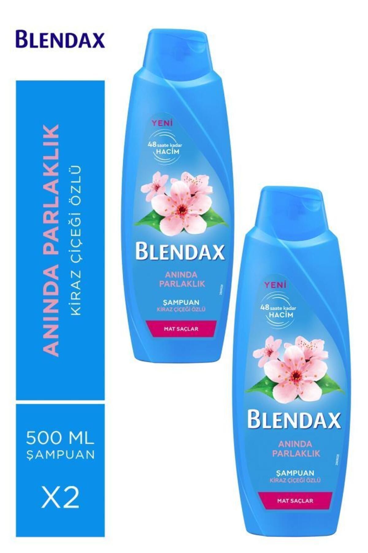 Blendax Anında Parlaklık Ve Yumuşaklık Kiraz Çiçeği Özlü Şampuan 500 ml X 2 Adet