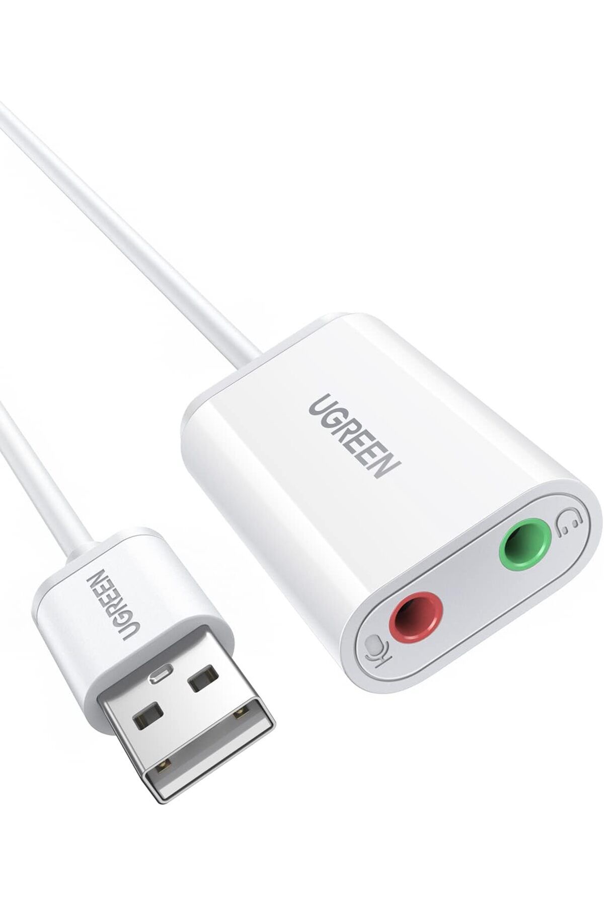 Genel Markalar Harici 3.5 mm USB Ses Kartı, Beyaz