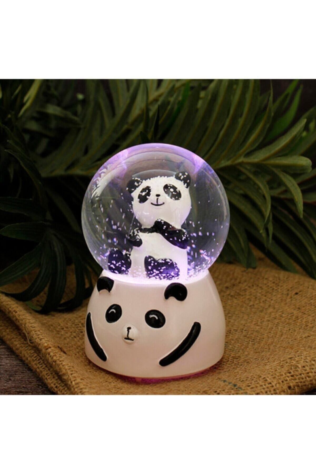 OEM Panda Kar Küresi Büyük Boy Işıklı Müzikli Otomatik Kar Püskürtme