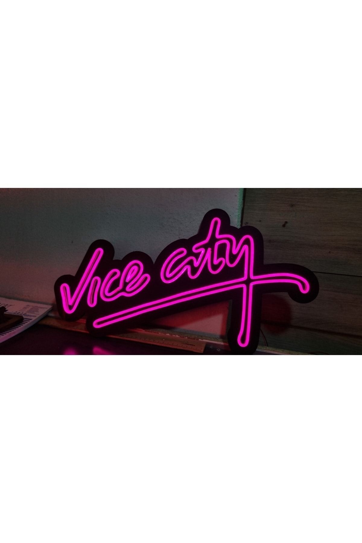 Neon vice city led neon duvar aydınlatması