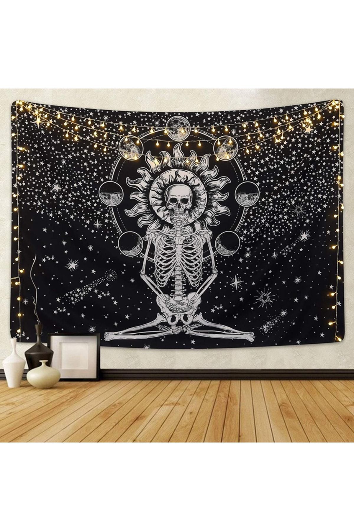 Köstebek 70 X 100 Cm Seven Stars Skull Tapestry Meditation Duvar Halısı