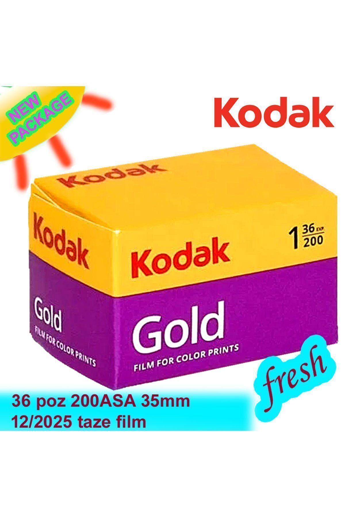 Kodak Fotoğraf filmi.Kodak Gold 200-36-35mm