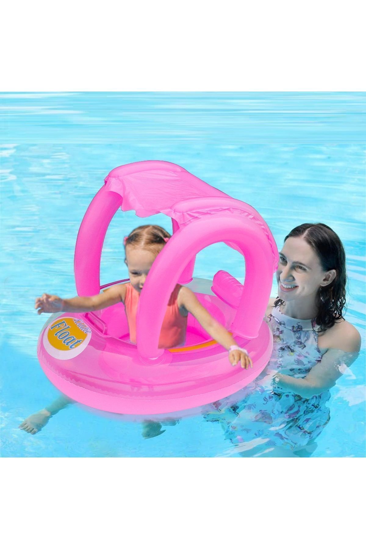 RICHIE Bebek simiti yüzme yardımcısı simit gölgelikli simit oyuncaklı 20kg kadar taşır