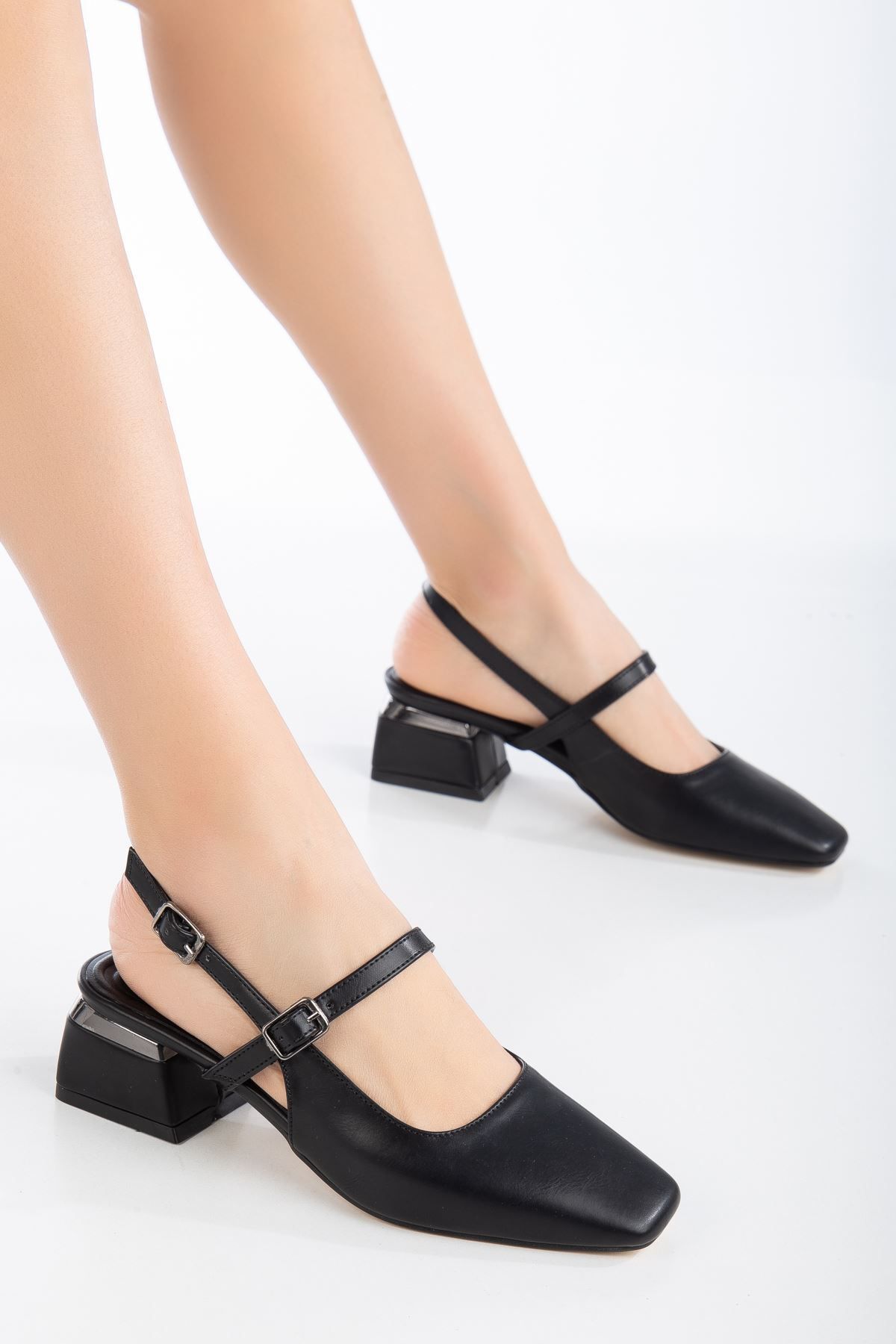 MaskButik Hilda Topuklu Ayakkabı Siyah