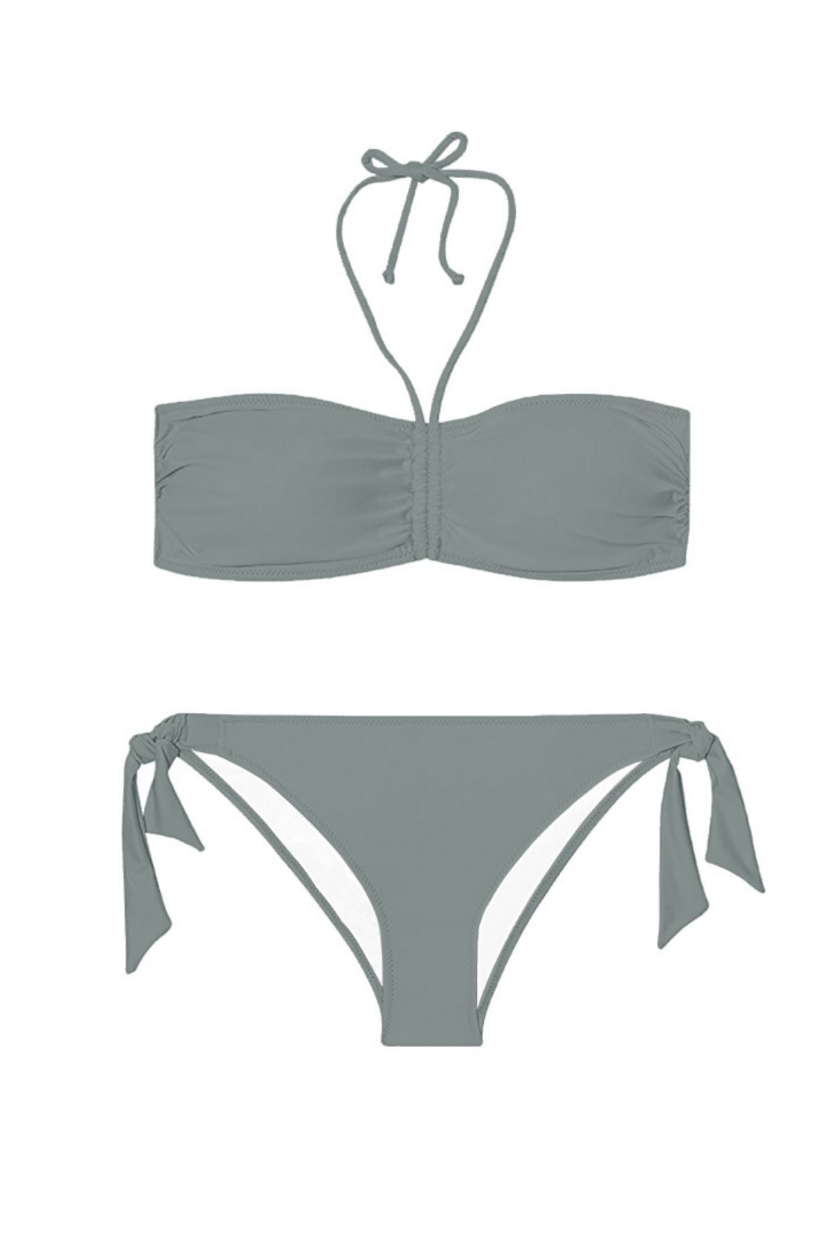 SLIPSTOP Kadın Grey Bikini Strapless