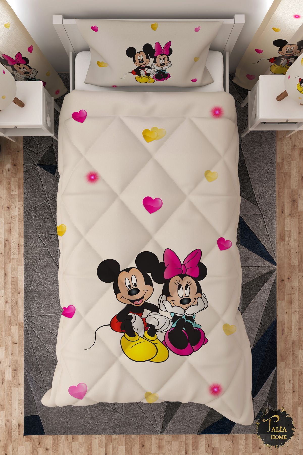 Talia Home Mickey Mouse Tek Kişilik Çocuk Yorganı Uyku Seti