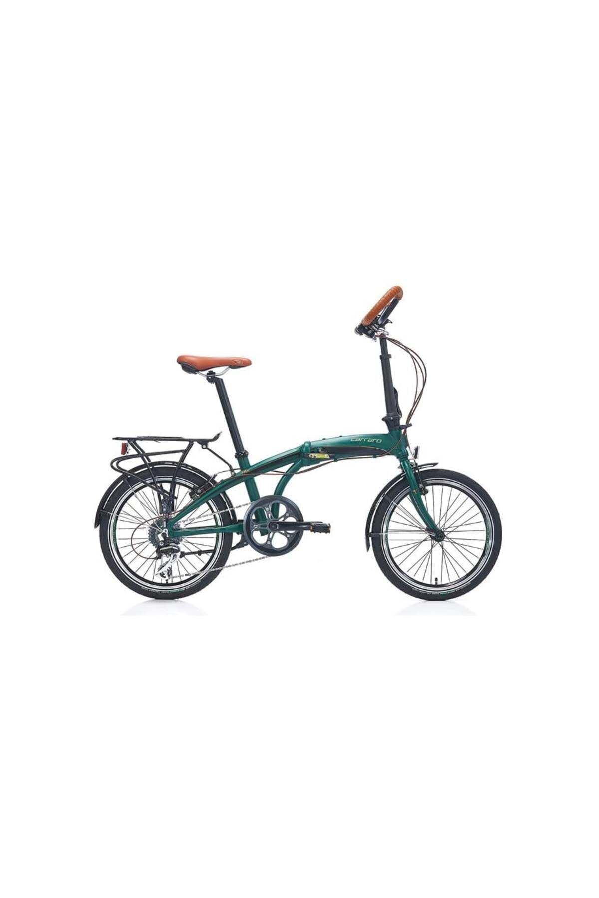 Carraro Flexı Comfort Katlanır Bisiklet 320h V 20 Jant 8 Vites Mat Koyu Yeşil Parlak Siyah Bakır Yeş