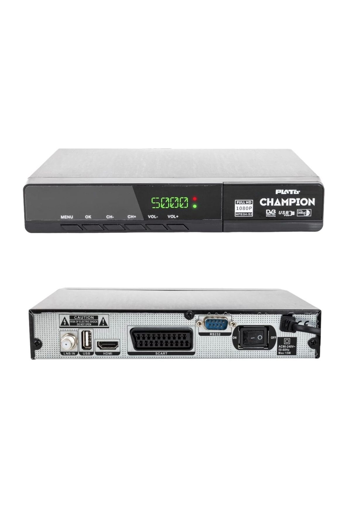 Genel Markalar Clz192 Plato Champıon Kasalı Full Hd Uydu Alıcısı (SCART HD)(HDMI KABLO DAHİL) (4172)