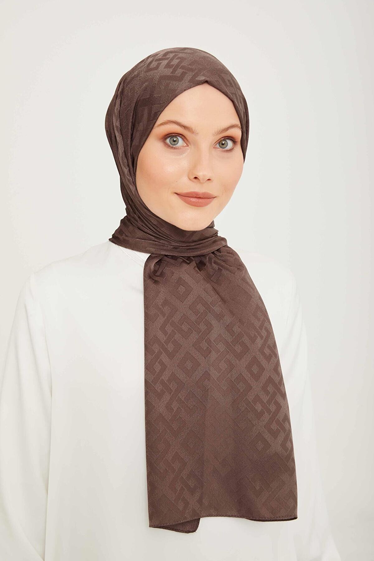 Erna Jakar Natural Şal - Kahve