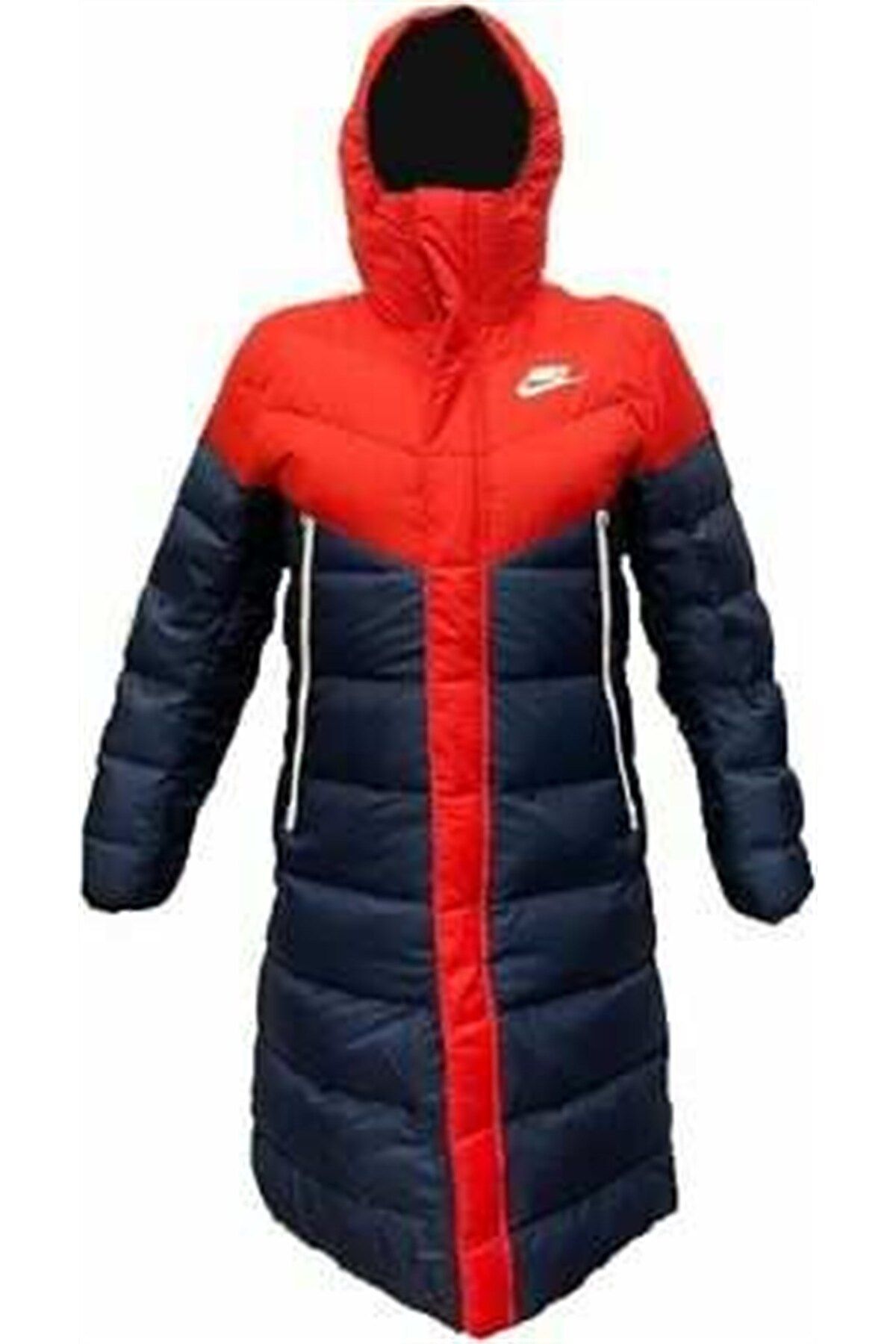 Nike Parka Long Red Blue Jacket Down Fill Insulated Cu0280-673