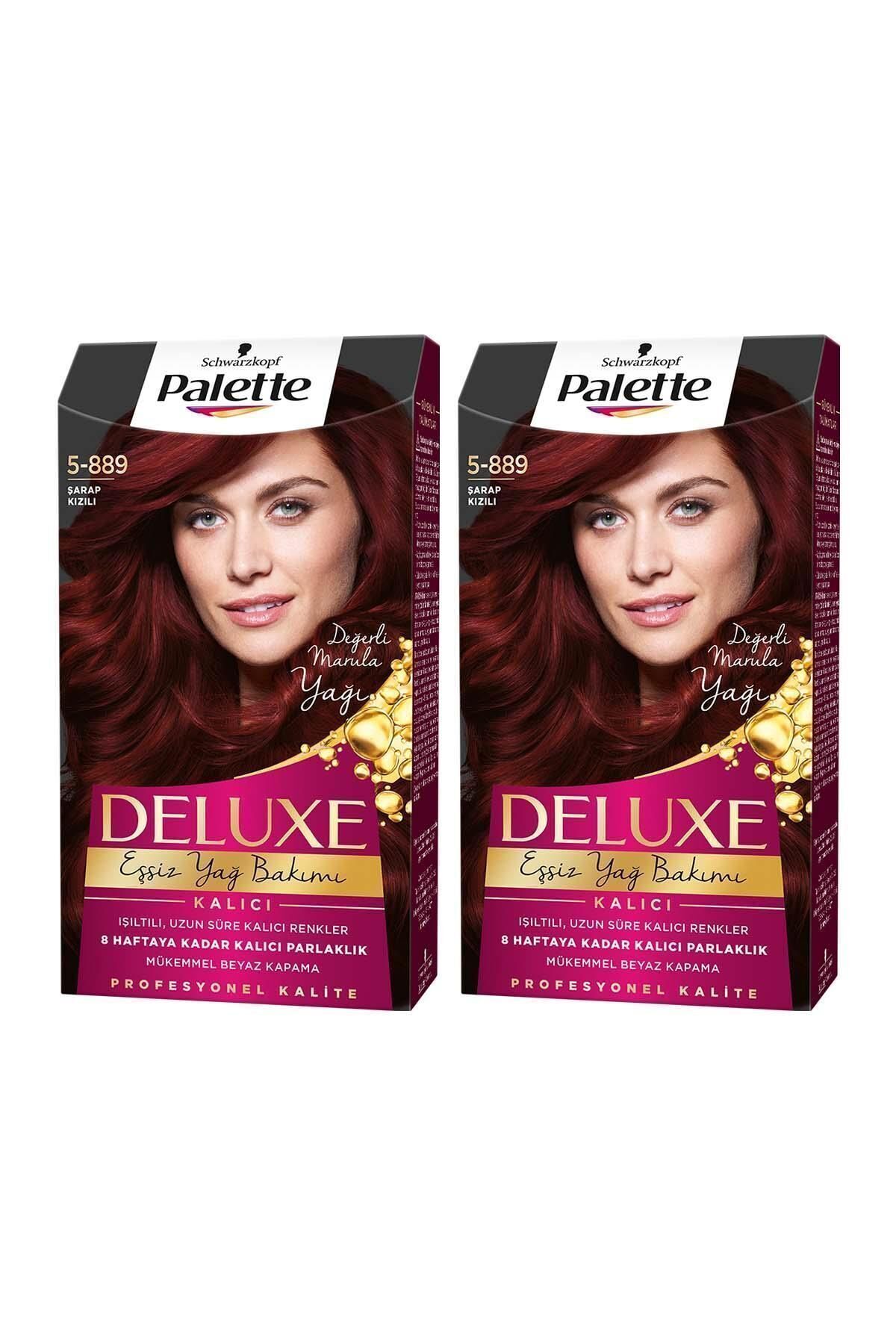 Palette Deluxe 5-889 Şarap Kızılı X 2 Adet Saç Boyası