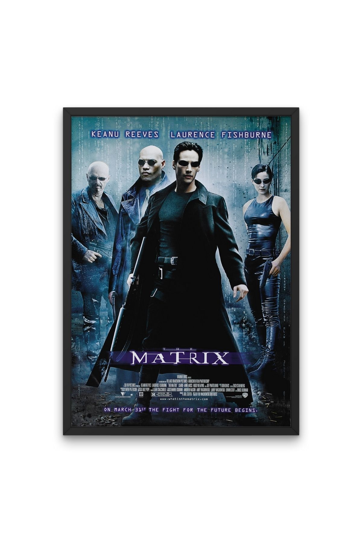 NOKEM Çerçeveli The Matrix Tablosu & The Matrix Afişi Tablosu & The Matrix Film Tablosu Dfknkm1